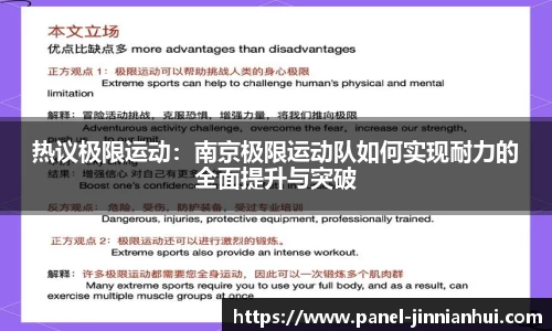 热议极限运动：南京极限运动队如何实现耐力的全面提升与突破